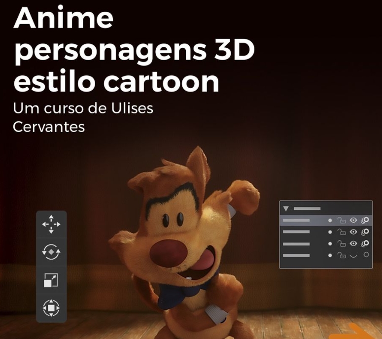 Animação de personagens 3D estilo cartoon com Blender