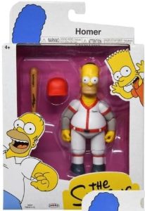 The Simpsons 5" Action Figure Baseball Homer with Bat and Removable Hat Wave #3