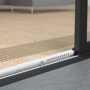 BeBecome Barra de segurança para porta deslizante, 43-127 cm barra de segurança de porta de pátio ajustável com pontas de borracha apartamento quarto inferior da porta resistente interior branco