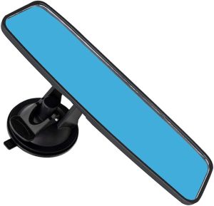 Espelho retrovisor, espelho retrovisor interior do carro ajustável para assento de carro espelho de segurança infantil para carros universais caminhões SUV-24,5 x 6,6 cm (azul)