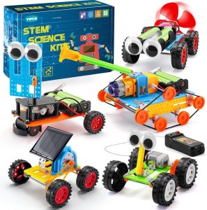 Blocos de Montar Construção de Robôs Ciência STEM Brinquedos Educativos Infantil Experimentos Projetos de Engenharia (5 em 1)