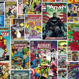 Papel De Parede Adesivo Quadrinhos Hq Super-heróis Marvel Dc
