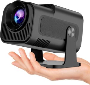 ZDSSY HY320 Mini, Projetor Portatil 5G Wifi 6, Bluetooth 5.0 e Android 11, Suporte 4K e 720P Nativo, 12,000 Lumens, Projetor Led com 4D/4P e Auto de Correccao, 180° Giratorio, Zoom Eletronico