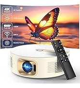 Bettdow Projetor 4k 11000 Lumens Full Hd 1080p Compatível Com Android 9, Smart Projetores Retropr...