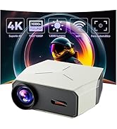 Bettdow Projetor 4k 12000 Lumens Full Hd 1080p Compatível Com Android 9, Smart Projetores Retropr...