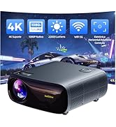 Bettdow Projetor 4k 22000 Lumens Full Hd 1080p Compatível Com Android 9, Smart Projetores Retropr...