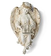 BC Home Decor Estátua de Anjo, Suporte de Vela de Anjo da Guarda Luz de Chá, Escultura de Parede de Anjo, Querubim W...