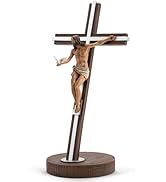 BC Católico 23 cm A Presente do Espírito Crucifixo Cruz em pé, Jesus Cristo mesa decoração de casa, de...