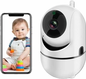 Camera IP WiFi Giratória 1080p Estilo Babá Eletrônica Pet Com Visão Noturna Alerta De Movimento Microfone Infravermelho Sem Fio com App Yoosee Interna Câmera Panorâmica Detecção de Movimento Premium