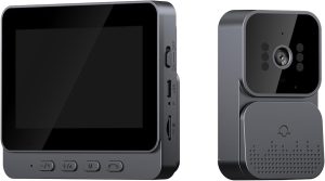 Campainha Inteligente Sem Fio com Vídeo Porteiro, Intercom de Áudio e Visão Noturna, Tela IPS 4.3”, Ângulo de 120°, Bateria Durável, Instalação Simples – Segurança para Casa