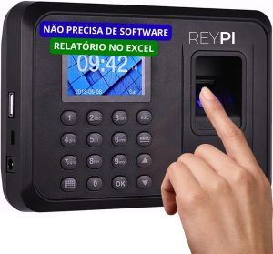 Relógio De Ponto Biométrico Digital Impressão Eletrônico Armazenamento Eletrônico Preciso E Seguro Conexão USB Confirmação Sonora E Visual Premium