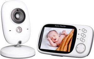 Babá Eletronica Camera Para Bebes Sem Fio Visao Noturna Infravermelha Monitoramento Temperatura LCD Digital Audio Bidirecional VOX Alcance 260m Cancao de Ninar