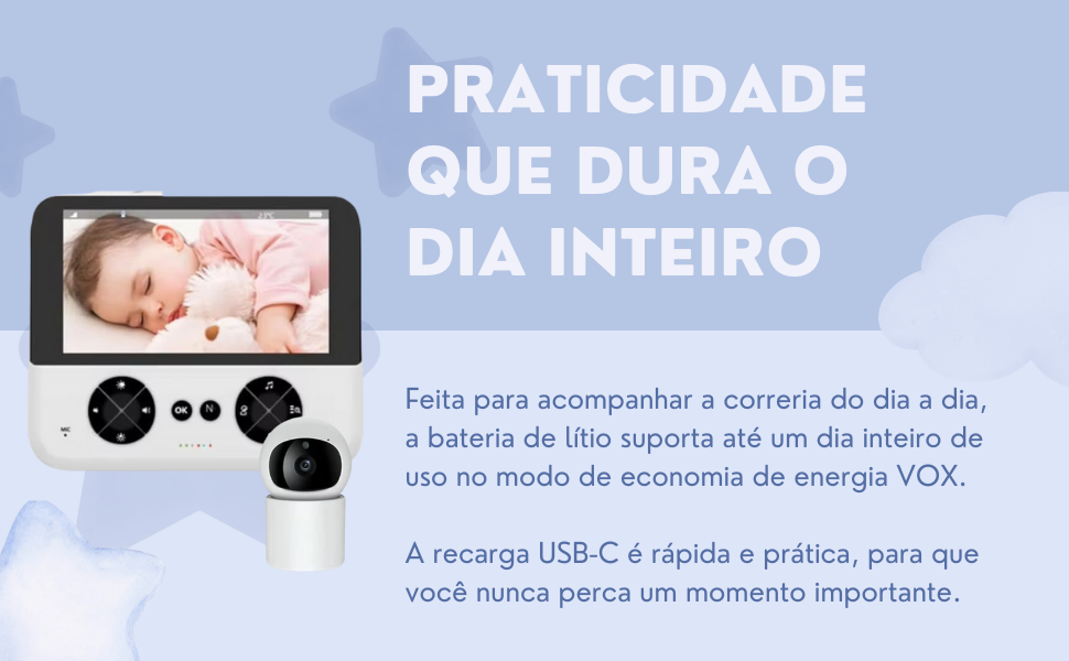 Baba eletrônica com durabilidade do dia todo