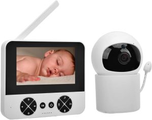Babá Eletronica Camera para Bebes Sem Fio Visao Noturna Audio Bidirecional Monitoramento de Temperatura Cançao de Ninar Deteccao de Som VOX