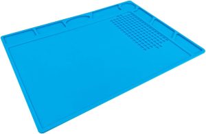 Manta Antiestática de Silicone 32x23cm para Manutenção Eletrônicos Reparo Placas PCB Bancada Solda Isolante Térmica Resistência Calor Antiestática Profissional Oficina Técnica