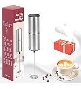 FYY Espumador de leite portátil, máquina de espuma elétrica com batedor de aço inoxidável, espuma operada por bateria...
