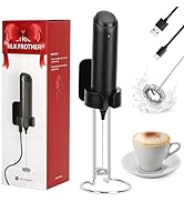 Espumador de leite recarregável FYY, portátil, máquina de espuma elétrica com base de carregamento sem fio, Fro...
