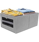 FYY Organizadores de Gavetas para Roupas, Caixa de Armazenamento Dobrável Armário Cômoda Divisor Organizador...