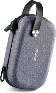 UGREEN Estojo rígido organizador de viagem para eletrônicos, bolsa organizadora de cabo de camada dupla Estojo de transporte para disco rígido externo compatível com WD Segate Toshiba Estojo