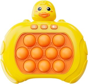 Pop It Eletrônico Anti-Stress com Luzes LED - Brinquedo Sensorial Interativo para Crianças e Adultos ( Pato Amarelo )