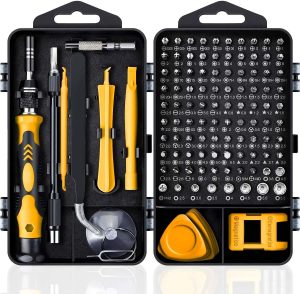 Conjunto de chaves de fenda de precisão 115 em 1 kit de ferramentas de reparo eletrônica e manuteção, kit de bit e Soquete magnético, Torx, com maleta p/computador, notebook, celular, PC, tablet
