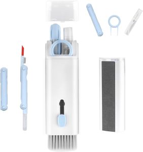 Kit de limpeza de eletrônicos 7 em 1 – Kit de teclado, ferramenta de limpeza multifuncional portátil para monitor de PC/fone de ouvido/celular/laptop/computador/fones de ouvido