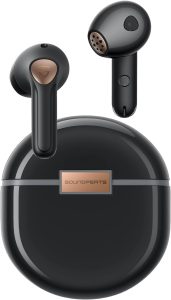 SoundPEATS Air4 Lite Bluetooth 5.3 Hi Res com Codec LDAC, Fones de ouvido sem fio Semi no ouvido com 6 microfones AI de cancelamento de ruído para chamadas, Total de 30 horas de reprodução