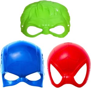 Generic Kit de Máscaras Super Heróis Infantil - Capitão América, Hulk e Homem-Aranha