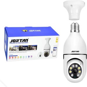 Câmera Lâmpada WiFi 360° Full HD 1080p com Visão Noturna, Detecção de Movimento, Áudio Bidirecional, Monitoramento Remoto via App Yosee, Segurança Inteligente, Bivolt - Jortan Premium