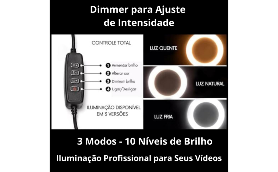 Tripé para Celular; Tripé Ajustavel; Tripe com Iluminação;