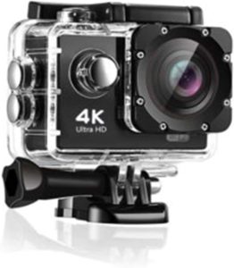 Câmera de Ação 4K Ultra HD com Wi-Fi – 16MP, à Prova d’Água + Acessórios para Esportes, Foto e Vídeo
