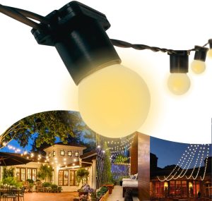 Varal de Luzes 20m Com Lâmpadas LED Inclusas Amarelo Externo (220, Volts)