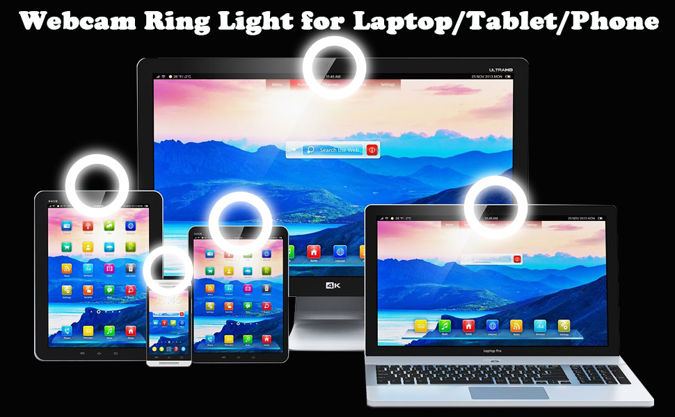 Luz da câmera do monitor para chamadas de vídeo