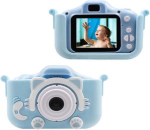 Câmera Infantil Digital Gatinho – Máquina Fotográfica com Vídeo HD, Jogos e Efeitos Divertidos | Presente Educativo para Crianças (Azul)