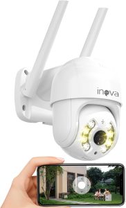 Camera de Segurança Wifi Ultra HD, Câmera de Vigilância e Segurança Externa, Camera Ip Wifi Externa Infravermelho Visão Noturna, IP66 à Prova d'água e à Prova de Poeira, Chamada de Voz Bidirecional