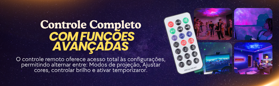 Controle completo com funções avançadas