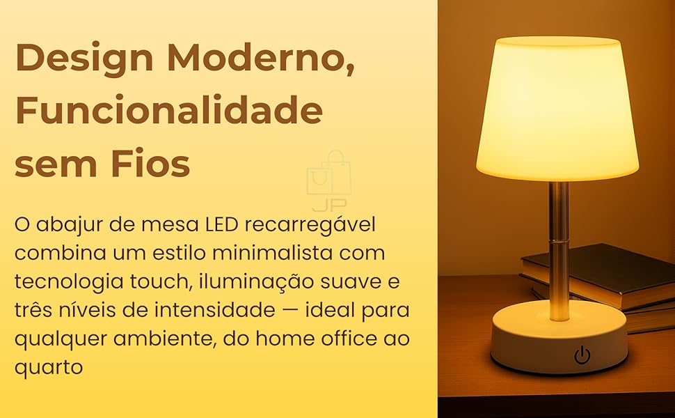 Abajur de mesa recarregavel