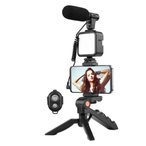 Tripé para Gravação; Kit Gravação Yotuber. Vlog; Kit Iluminação LED; Suporte Celular; Tripé Celular;