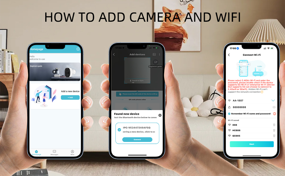 Câmera de segurança externa sem fio solar Pannel