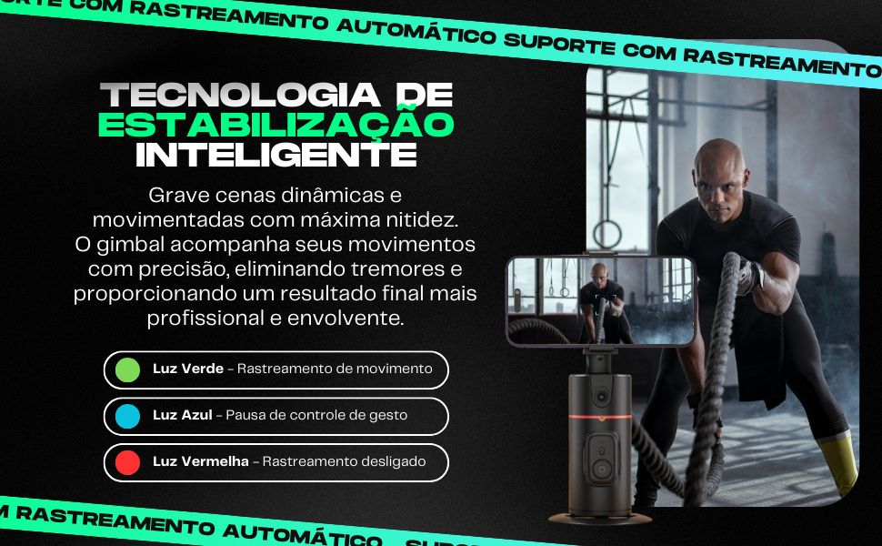 Suporte Telefone com Rastreamento Automático