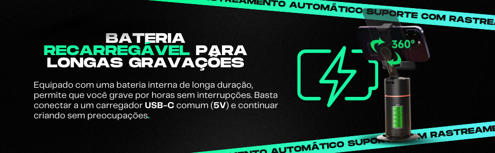 Suporte Telefone com Rastreamento Automático