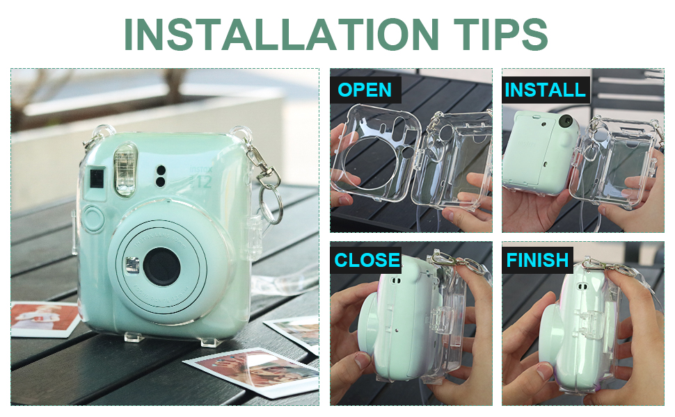 capa transparente instax mini 12