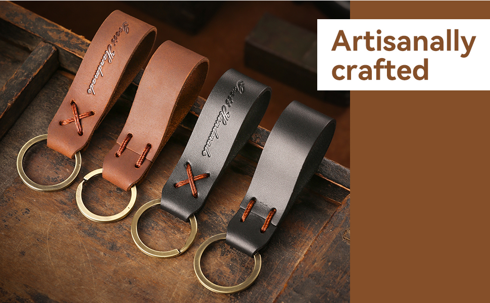 Chaveiro de carro de couro genuíno