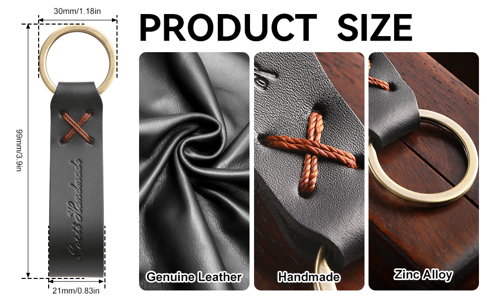 Chaveiro de carro de couro genuíno