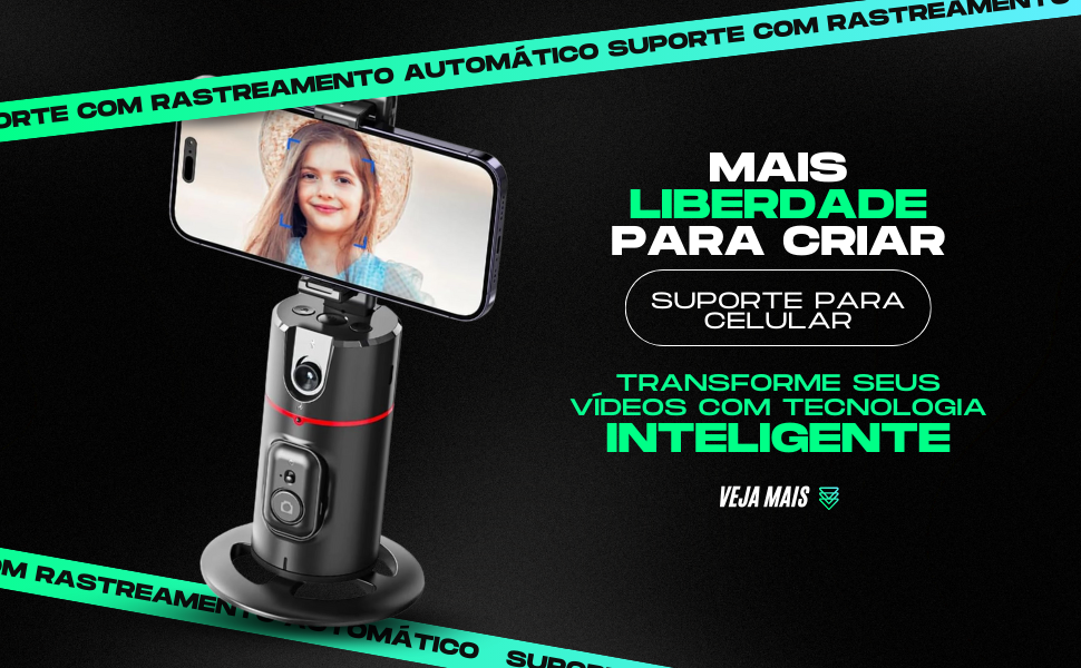 Suporte Telefone com Rastreamento Automático