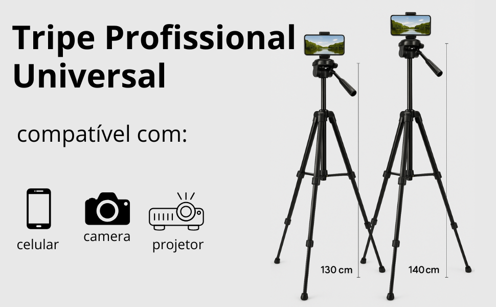 tripé 140cm e 130cm